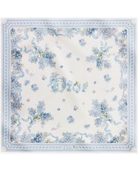 Dior - Dior Silk Foulard With Dior Lilac Bouquet Print - Lyst