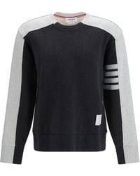 Thom Browne - Colorblock Crewneck Sweatshirt Dark - Lyst