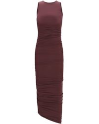 Wolford - Asymmetric Semi-Sheer Midi Dress Wild Plum - Lyst