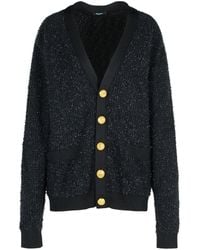Balmain - Cotton Blend Cardigan - Lyst