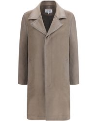 Loewe - Single-Breasted Brushed Cotton-Blend Fustian Coat - Lyst