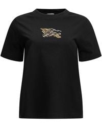 Burberry - Knight Check Crew-Neck T-Shirt - Lyst