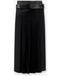 R2W - Nayla Pleated Wool Trousers Skirt - Lyst