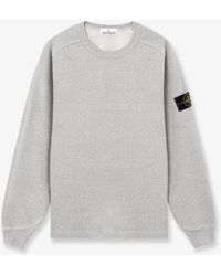 Stone Island - Melange Cotton Sweatshirt - Lyst