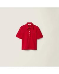 Miu Miu - Short Sleeves Polo Shirt - Lyst