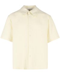 Séfr - 'Dayot' Ecru Cotton And Linen Shirt - Lyst