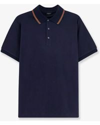 Gucci - Cotton Polo With Nastro Web Detail On The Collar - Lyst