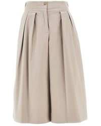Emporio Armani - Stretch Cotton Cropped Pants - Lyst