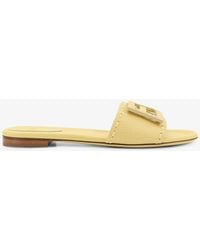 Fendi - Leather Tube Sandals - Lyst