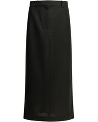 TOTEME - Wool Blend Long Skirt - Lyst