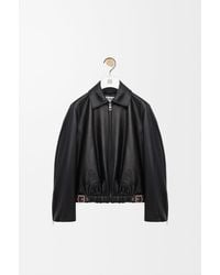 Loewe - Belted Leather Jacket - Lyst