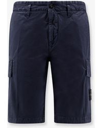Stone Island - Organic Cotton Stretch Shorts - Lyst