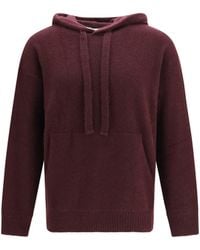 Laneus - Cashmere And Silk Hooded Sweater Fico - Lyst