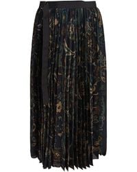 Sacai - Floral Print Skirt - Lyst