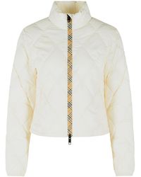 Burberry - 'Bramford' Ivory Nylon Jacket - Lyst