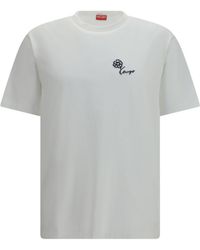 KENZO - Tulip Embroidered Cotton T-Shirt - Lyst