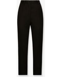 Dolce & Gabbana - Tuxedo Virgin Wool And Silk Trousers - Lyst