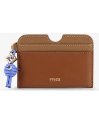 Fendi - Ff Diamonds Leather Card Holder - Lyst