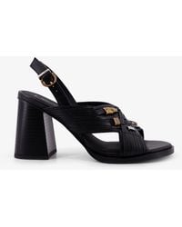 Pinko - Lara Leather Sandals - Lyst