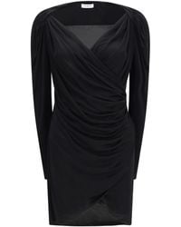 Balmain - Draped Jersey Mini Dress - Lyst