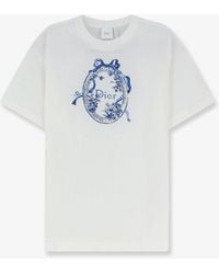Dior - Dior Dioriviera Cotton T-Shirt With Toile De Jouy Floral Garden Print - Lyst