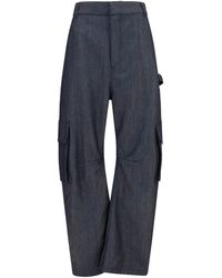 Balenciaga - Cargo Pants Denim Print - Lyst