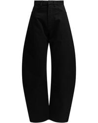 Alaïa - "Round" Wide-Leg Jeans - Lyst