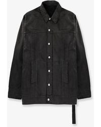 Rick Owens - Waxed Denim Jacket - Lyst
