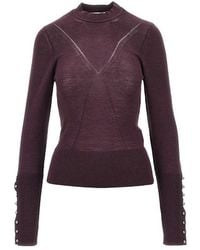 Rabanne - Silk And Merino Wool-Blend Sweater - Lyst