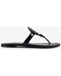 Tory Burch - Miller Leather Thong Sandals - Lyst