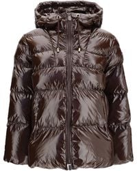 Pinko - Eleodoro Hooded Down Jacket Dark - Lyst