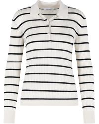 Max Mara - 'Gitano' Cashmere And Cream Silk Sweater - Lyst