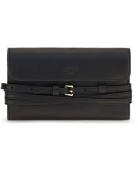 Moschino - Leather Wallet With Buckle Detail - Lyst