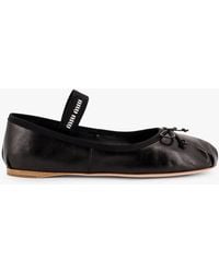 Miu Miu - Leather Ballerinas - Lyst