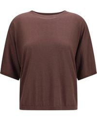 Brunello Cucinelli - Short-Sleeve Cashmere And Silk Sweater - Lyst