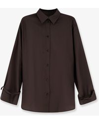 TOTEME - Tie-Cuff Wool Shirt - Lyst
