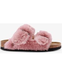 Birkenstock - Faux Fur Low Sandals - Lyst