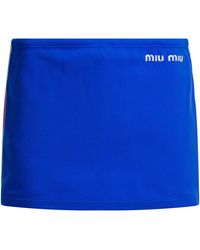 Miu Miu - Technical Fabric Miniskirt - Lyst