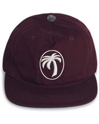 Palm Angels - Oval' Burgundy Cotton Cap - Lyst