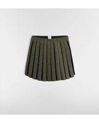 Dior - Wool And Silk Pleated Skirt - Lyst