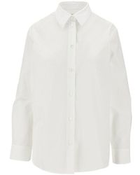 Burberry - Poplin Shirt With Ekd Embroidery - Lyst