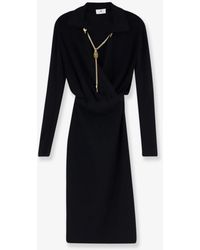Elisabetta Franchi - Viscose Blend Midi Dress - Lyst