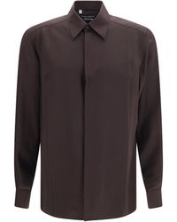 Dolce & Gabbana - Dolce & Gabbana Martini Crêpe De Chine Shirt - Lyst