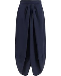 Giorgio Armani - Pleated Silk Skirt - Lyst