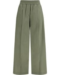Brunello Cucinelli - Mixed Cotton Pants - Lyst