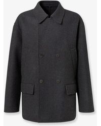 Fendi - Double-Breasted Wool Felt Peacoat - Lyst