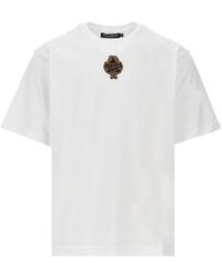 Dolce & Gabbana - Dolce&Gabbana Embroidered Patch Boxy T-Shirt - Lyst