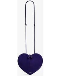 Alaïa - Le Coeur Suede Crossbody Bag - Lyst