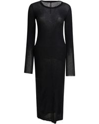 Rick Owens - Cotton Midi Dress - Lyst