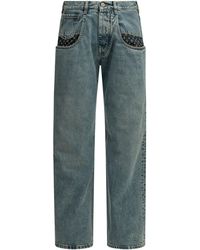 Maison Margiela - "Boyfriend Paisley" Wide-Leg Jeans - Lyst